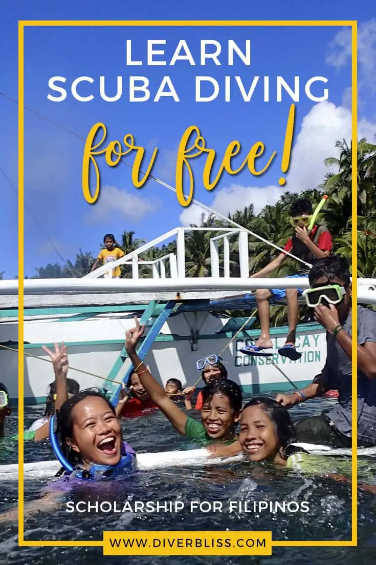 Scuba diving scholar ship for Filipinos. Learn how to scuba dive for free. Earn your PADI open water certification in Coral Cay Conservation in Napantao Leyte.