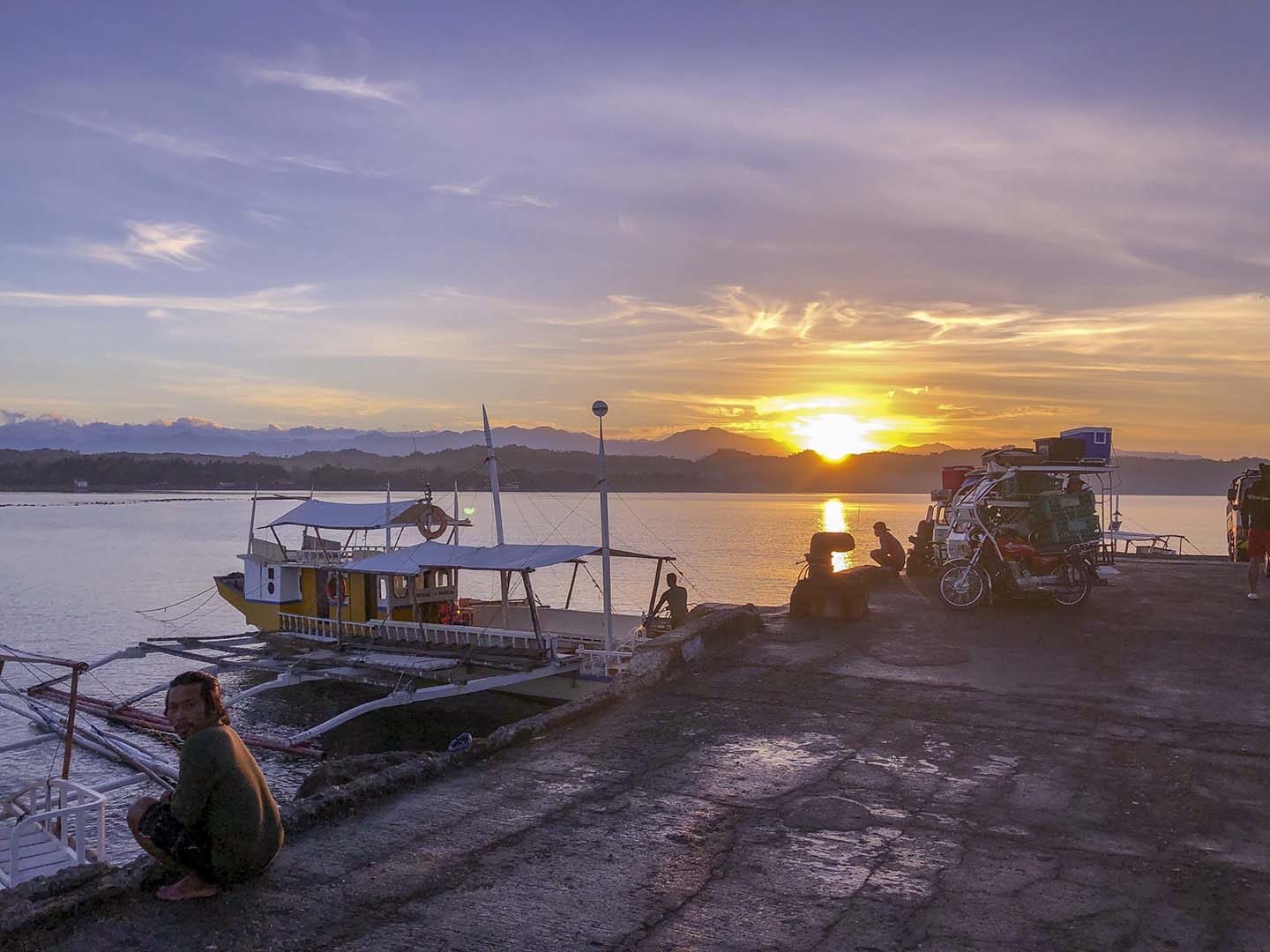 Sunrise at the pier in Sablayan, Occidental Mindoro