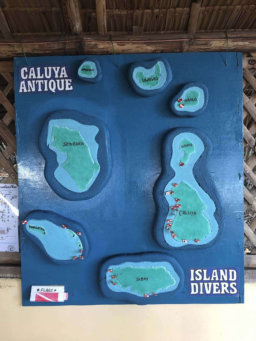 Caluya Island dive map