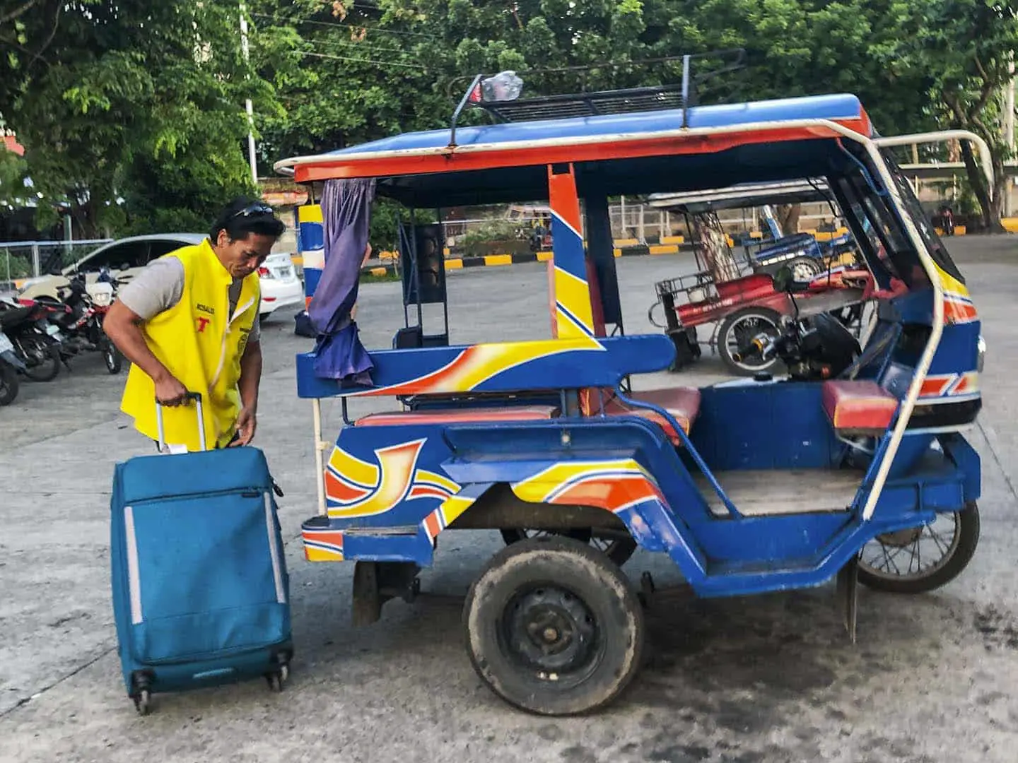 Tricycles in the Philippines- Consider modes of transportation when packing for a trip. 