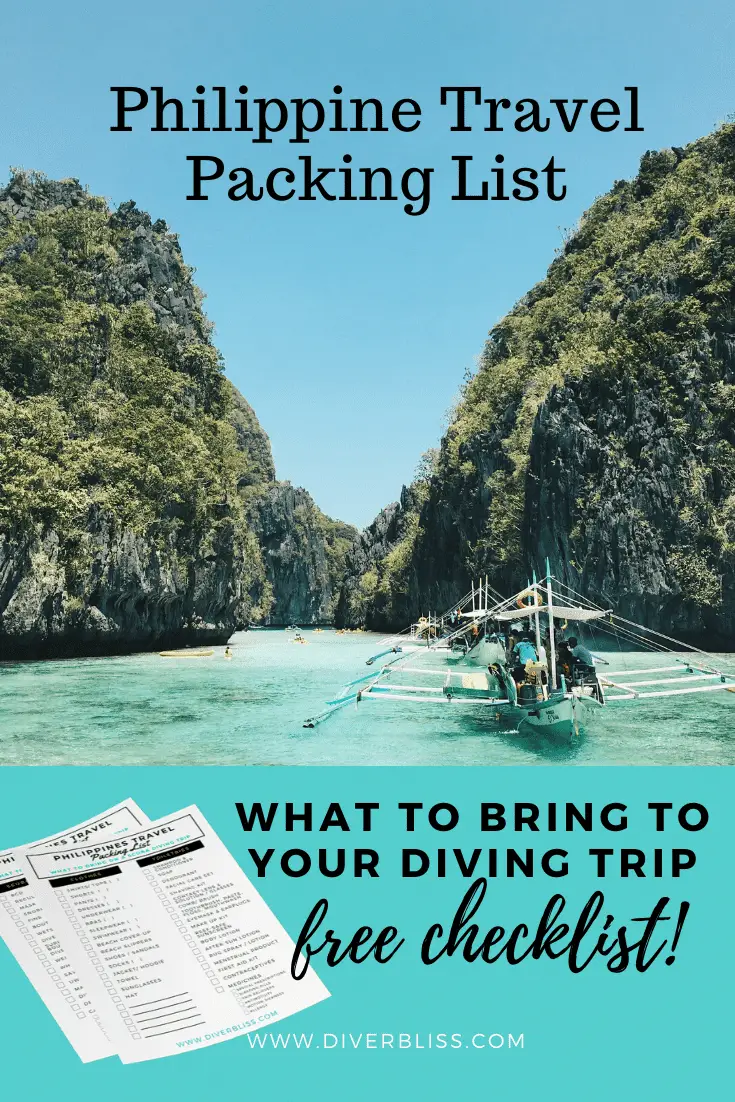 Philippine Travel Packing List: What to Bring to your scuba diving trip. With Free PDF Checklist