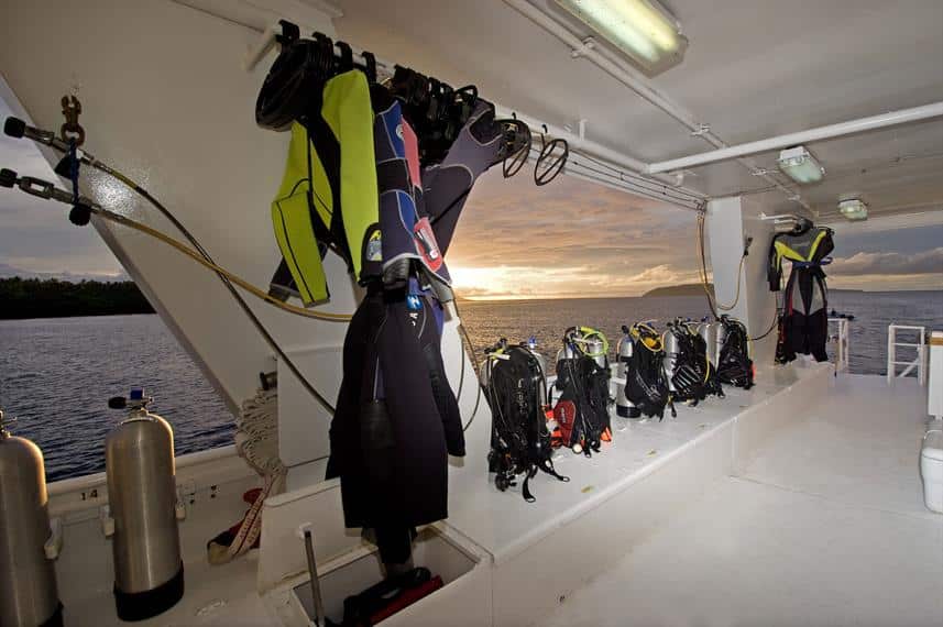 Ready to jump into Apo Island waters from this spacious dive deck! Photo c/o Atlantis Azores.