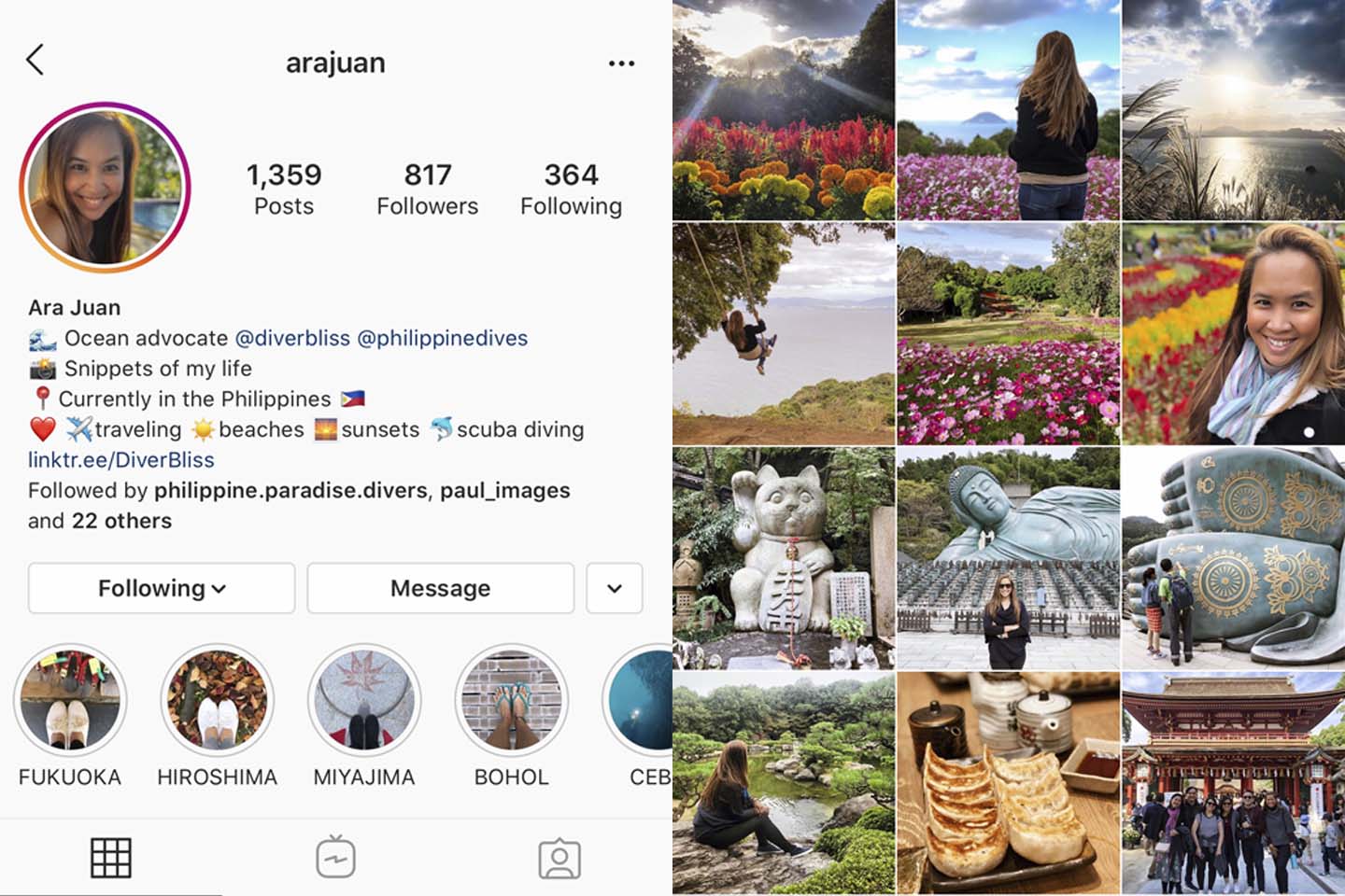 @arajuan instagram account focuses on personal life geared towards sharing content for family and friends