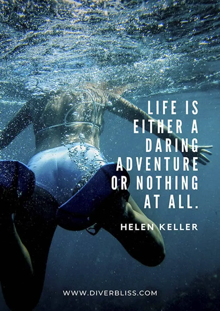 Travel Quotes Poster: “Life is either a daring adventure or nothing at all.” -Helen Keller