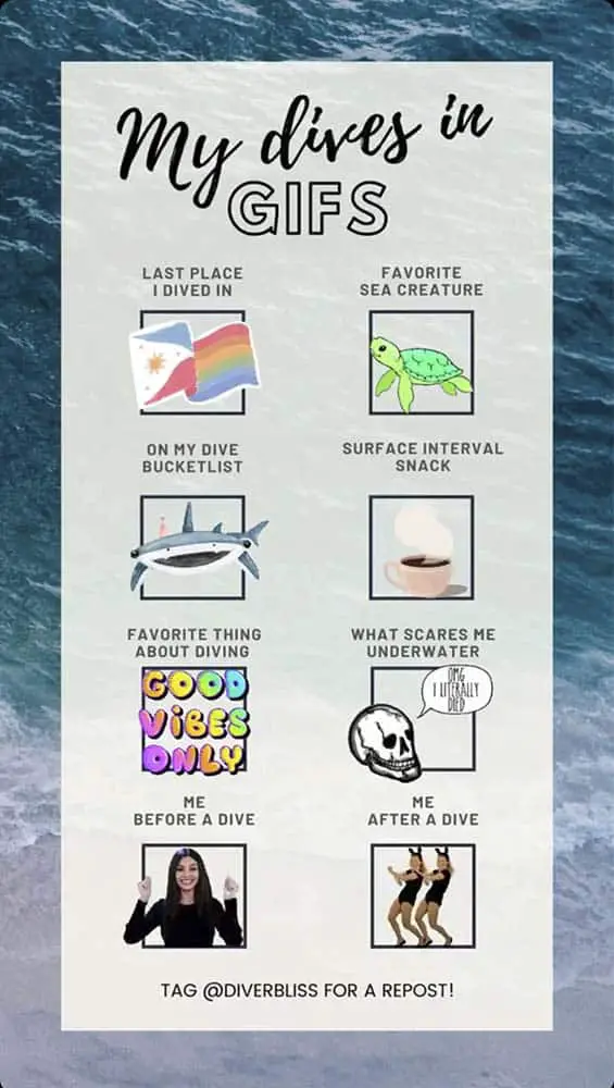 My Dive in Gifs with Sample Answers