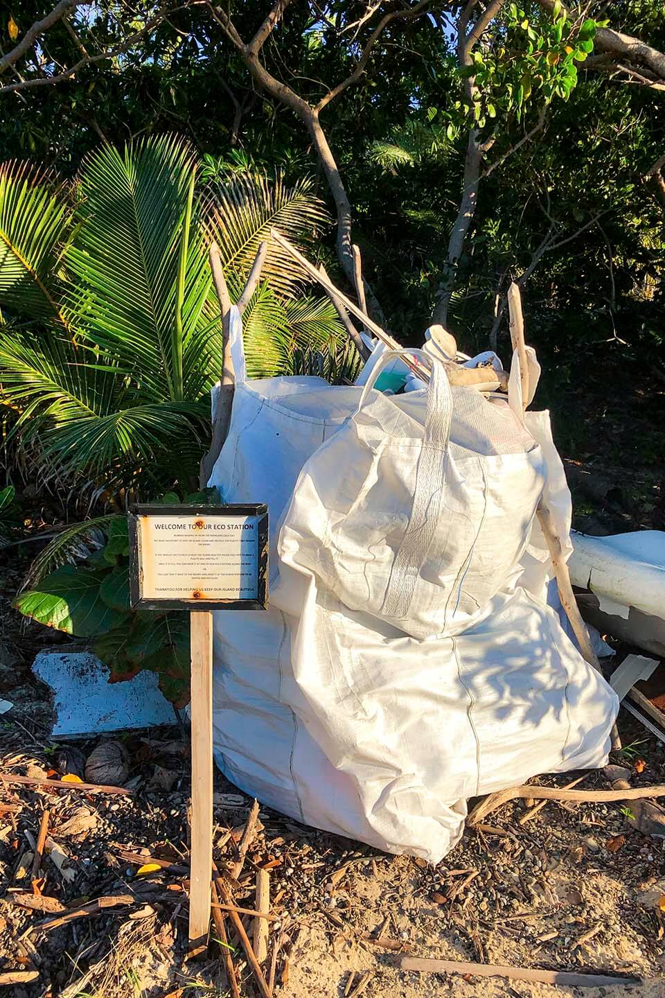 Eco Resort in Fiji has eco-bins to encourage beach cleanups