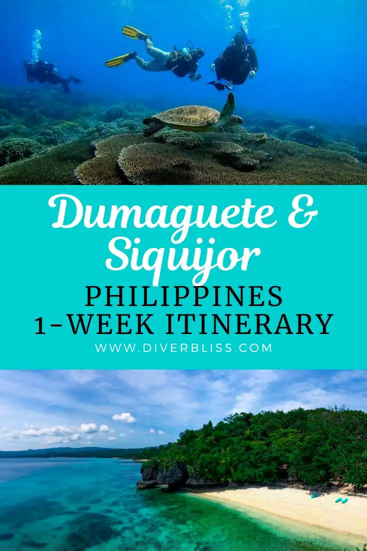 Dumaguete Siquijor Philippines 1 week Itinerary