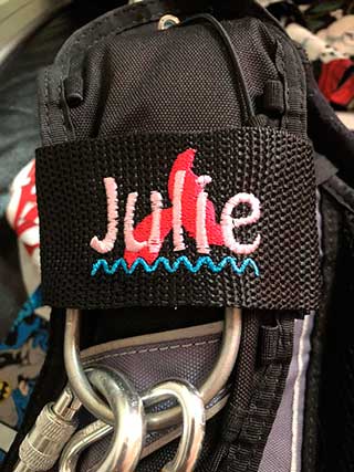 Unique Scuba Diving Gift: Personalized Embroidered Scuba BCD Name Tag Badge
