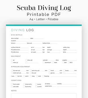 Fillable Divers Log Book by Neat and Tidy Design