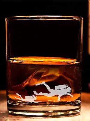 Scuba Diver Whiskey Glass