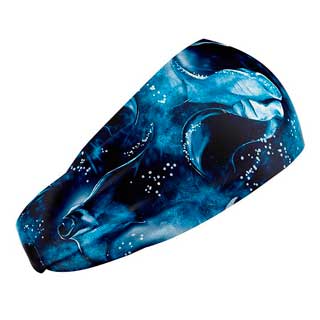 Eco-friendly Manta Mayhem headband from Spacefish Army