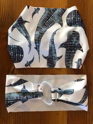 whale shark scuba headband by Sewing Waves