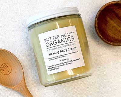 Body Cream in Reusable Glass Container