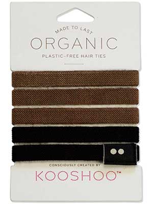 Organic plastic-free hair ties from Kooshoo