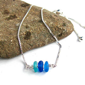 Handmade Ocean Jewelry: 13 Shops for Ocean Lovers 15 Ocean Jewelry: Adjustable Sea Glass Bracelet by Lita Sea Glass Jewelry