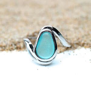 Handmade Ocean Jewelry: 13 Shops for Ocean Lovers 17 Ocean Inspired Engagement Ring by Lita Sea Glass Jewelry