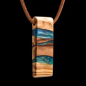 Beach Jewelry Olive Wood Ocean Necklace by Moi and Zoe