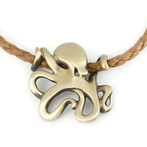 Handmade Ocean Jewelry: 13 Shops for Ocean Lovers 5 Scuba Diver Jewelry Solid bronze Leggs Octopus Sea Life Ocean Necklace by Big Blue Dive Roland St. John
