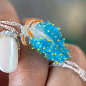 Handmade Ocean Jewelry: 13 Shops for Ocean Lovers 18 Marine Jewelry Customized Seaslug Necklace by The Slug and Kraken