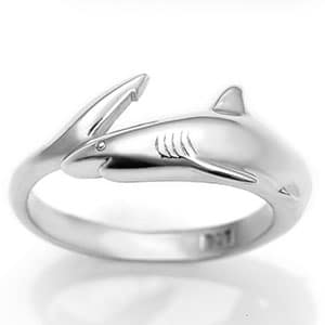 Handmade Ocean Jewelry: 13 Shops for Ocean Lovers 33 Reef Shark Ring Sustainable Jewelry by World Treasure Designs