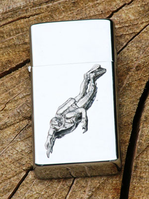 Scuba diving lighter with engraving by Gamekeepers Gifts