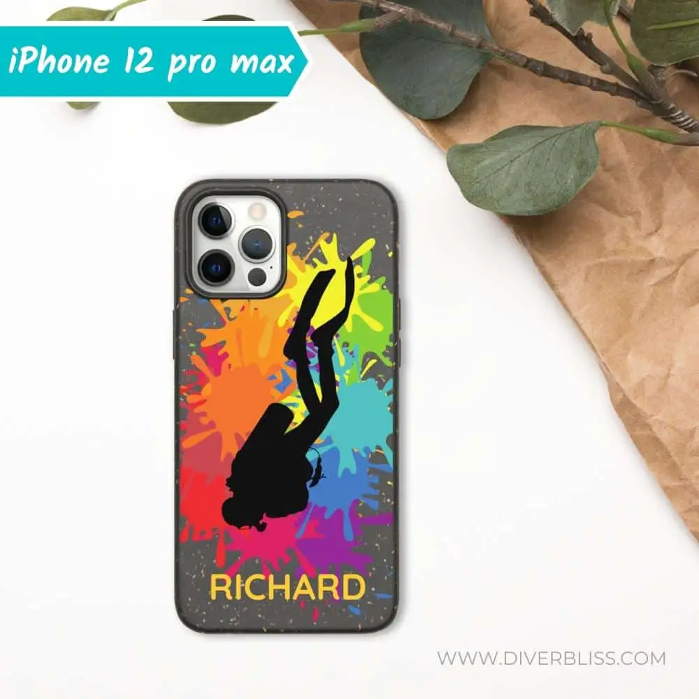 Ecofriendly Personalized Scuba Diver Phone Case Diver Bliss