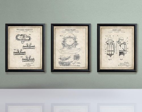 Diving Patent Print Set