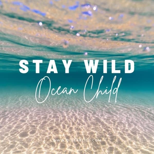 Ocean Captions for Instagram: Stay wild ocean child