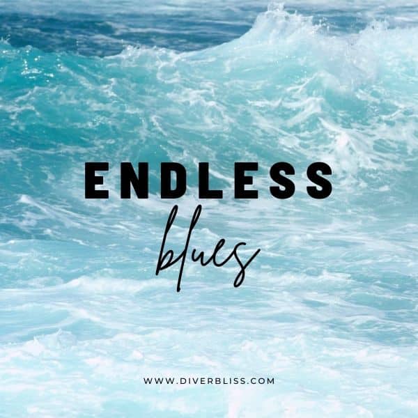 Sea Captions for Instagram: Endless blues