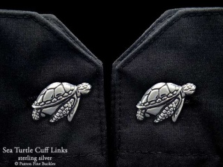 Sea turtle cuff links by Paxton Jewelry