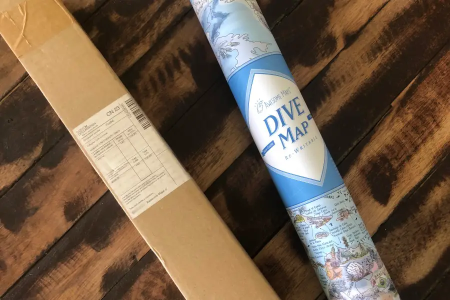 Packaging and Shipping of Awesome Map Dive Map