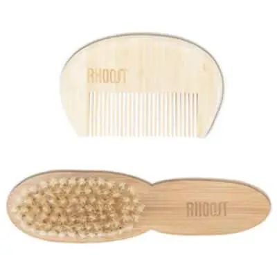 Rhoost Natural Baby Brush and Comb Set