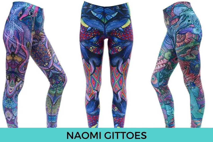 Naomi Gittoes eco dive leggings, Featured Naomi Gittoes Eco Dive Leggings: Octopuss Garden Eco Dive Leggings, Humpback Eco Dive Leggings, Reeflife Remix Eco Dive Leggings