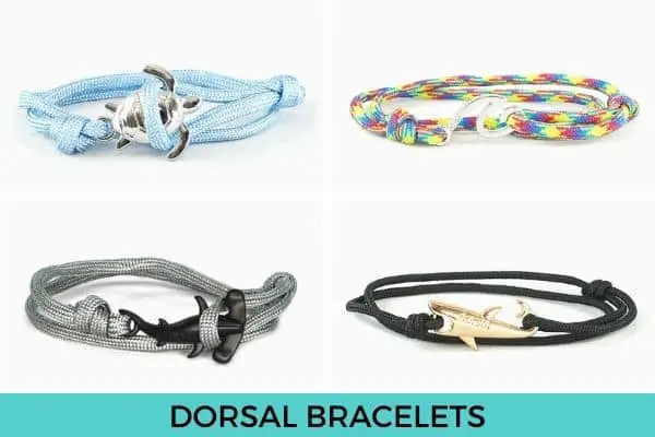Featured Dorsal Bracelets for Ocean Conservation: Sea Turtle Paracord Bracelet, Wave Paracord Bracelet, Hammerhead Shark Paracord Bracelet, Shark Paracord Bracelet