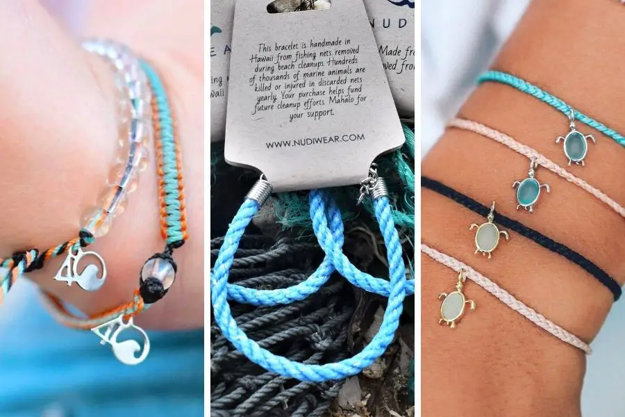 Saving the ocean bracelets featuring 4Ocean Bracelets, Nudi Wear Net Bracelets, Pura Vida Sea Turtle Bracelets