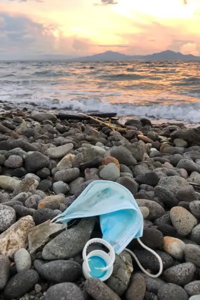 facemask by the shore