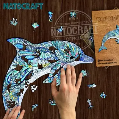 Natocraft Dolphin wooden puzzle