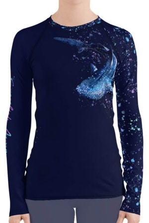 Spacefish Army Whale shark rashguards