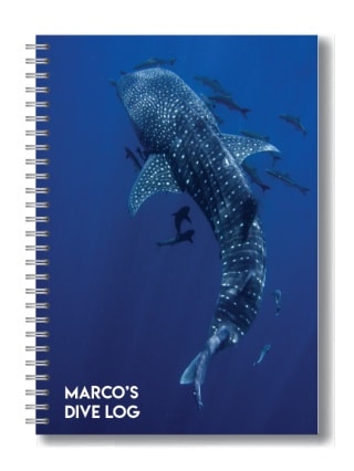 whale shark dive log book from Dive Proof