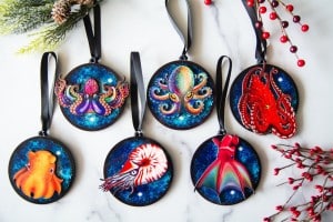 Cephalopod ornaments by The Slug And Kraken