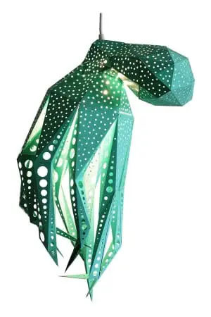 Origami octopus lampshade by Vasili Lights
