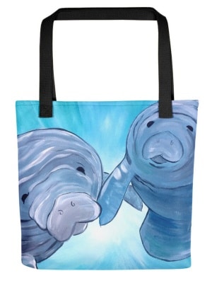 Manatee tote bag from Artist Rita Studio