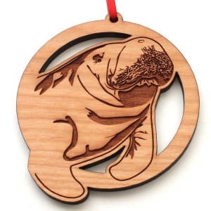 Manatee Ornament Nestled Pine Woodworks