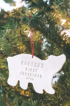 Polar Bear Personalized Baby's First Christmas Ornament from Susabellas