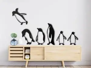 Penguins of Madagascar Wall Art Set of 6 from MetalWorldMapShop