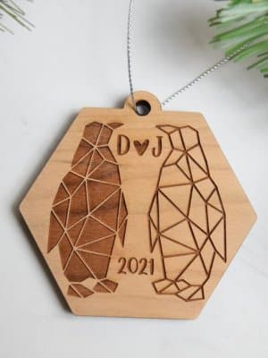 Personalized penguin ornament from InspirationsOfEm