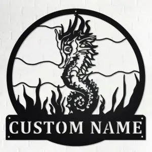 Custom Seahorse Metal Wall Art from Gearwag Metal Art