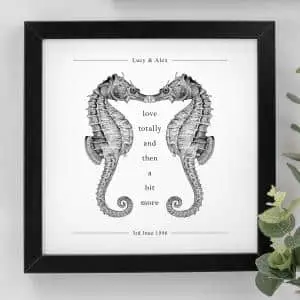 Wedding Gift Love Gift - Kissing Seahorse Love Quote Print from CoulsonMacleod
