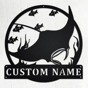 Personalized Manta Rays Metal Wall Art from Gearwag Metal Art