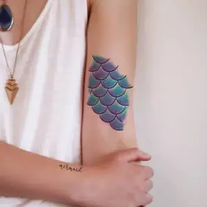 Mermaid scales temporary tattoo from Tattoorary